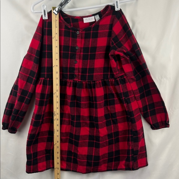 The Children’s Place - Girls Dress - Red and Black Plaid - Size 10/12 - Picture 2 of 8